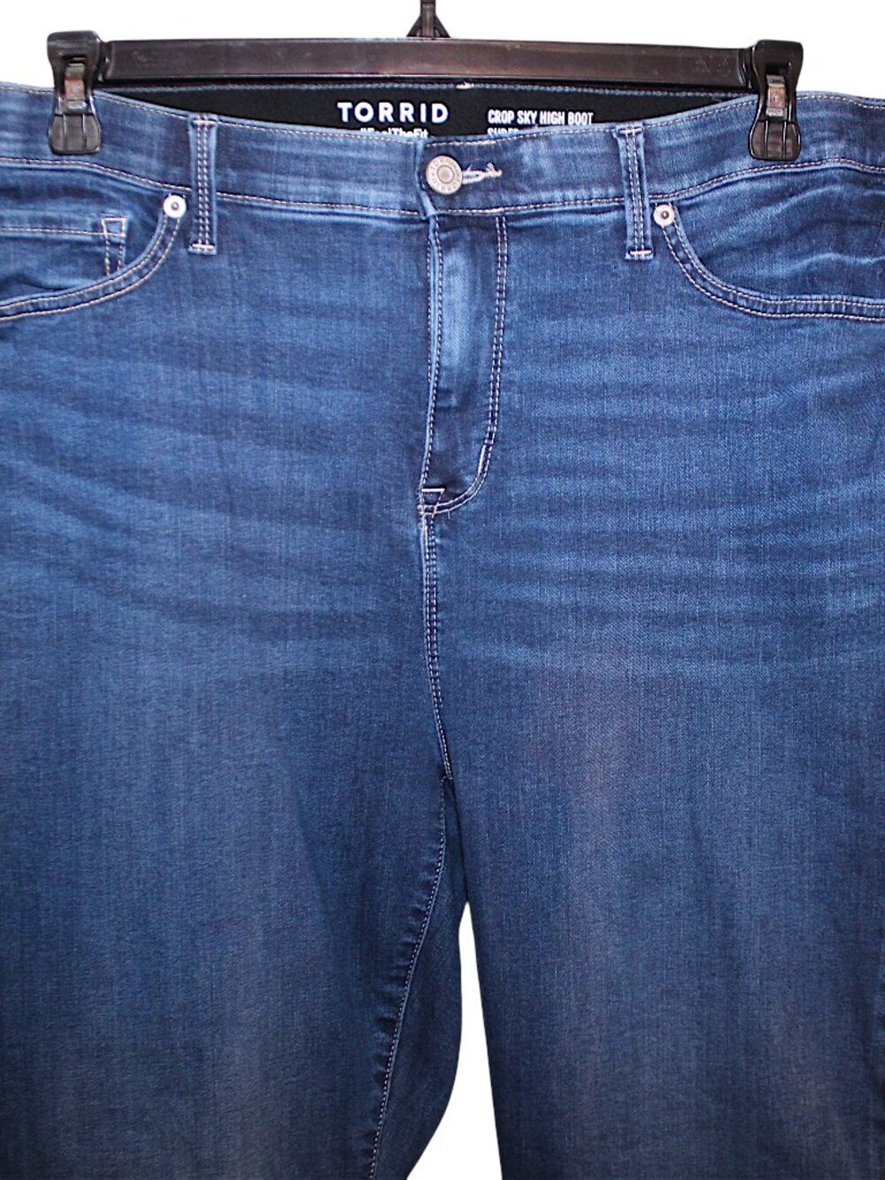 Torrid Crop Sky High Bootcut Jeans Dark Wash Size 18 Plus Size - Picture 3 of 10